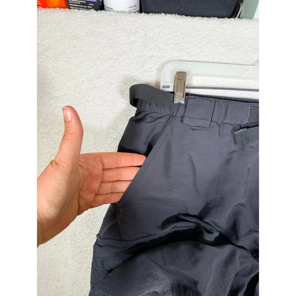 The North Face Belted Cargo Hiking Shorts Mens Gray Nylon XL Asphalt AU2D Trail